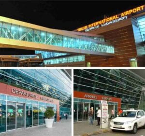 اليوم الاول الاستقبال من والى مطار تبليسي